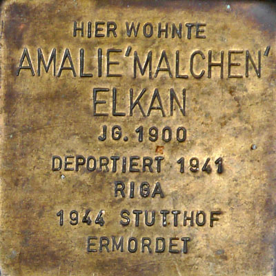 Stolperstein Malchen Elkan