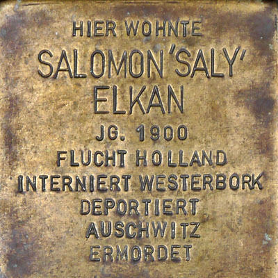 Stolperstein Saly Elkan