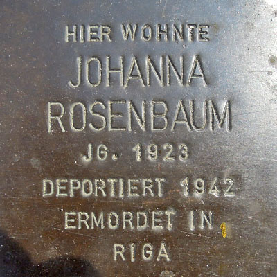 Stolperstein Johanna Rosenbaum